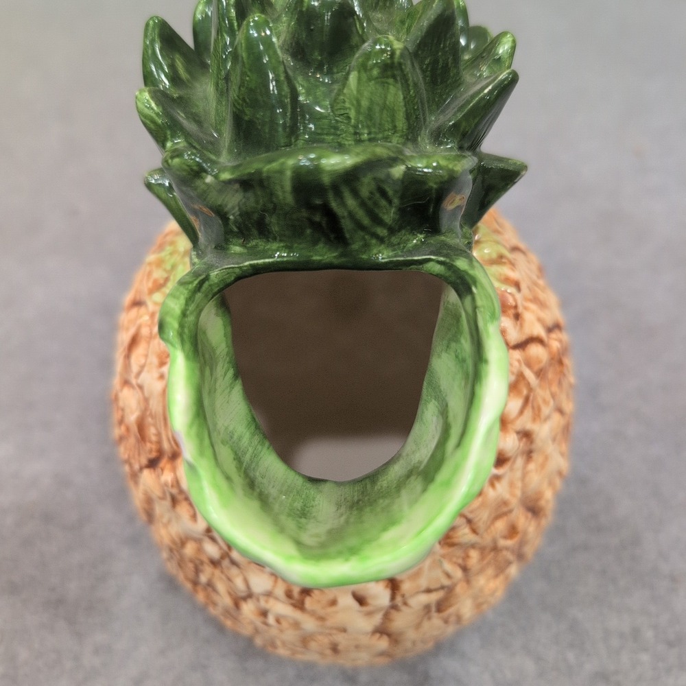 The Haldon Group 1986 Ceramic Pineapple Pitcher Creamer Yellow Green Vintage - Picture 3 of 8